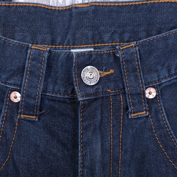 True Religion Jeans Mens 32x34 Blue Moto Slim Fit Run Stitch Denim Mid Rise - Picture 6 of 10